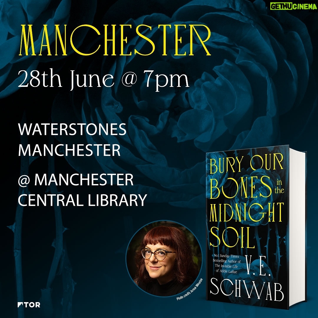 V. E. Schwab - 4.9K Likes - Are you ready to see @veschwab on tour in the UK? We’re incredibly excited to announce the dates and events to celebrate #BuryOurBonesintheMidnightSoil with you.
Grab yourself a ticket from the link in our bio now! Looking forward to seeing you there 🌹
@piccadillywaterstones @toppingsbath @oxford_waterstones @waterstonesnotts @waterstonesmcr @waterstonesyork @portybooks @torbooks