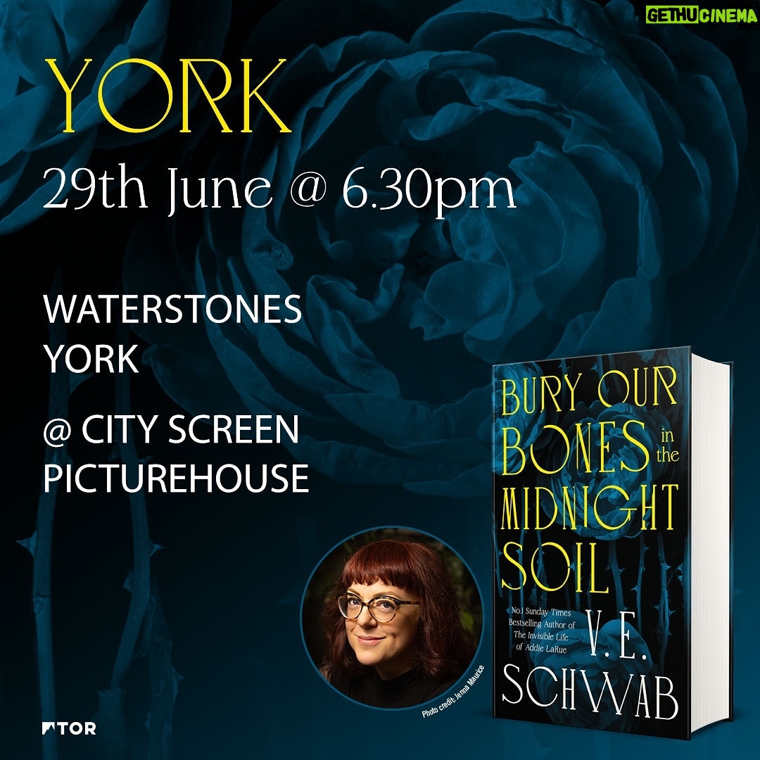 V. E. Schwab - 4.9K Likes - Are you ready to see @veschwab on tour in the UK? We’re incredibly excited to announce the dates and events to celebrate #BuryOurBonesintheMidnightSoil with you.
Grab yourself a ticket from the link in our bio now! Looking forward to seeing you there 🌹
@piccadillywaterstones @toppingsbath @oxford_waterstones @waterstonesnotts @waterstonesmcr @waterstonesyork @portybooks @torbooks