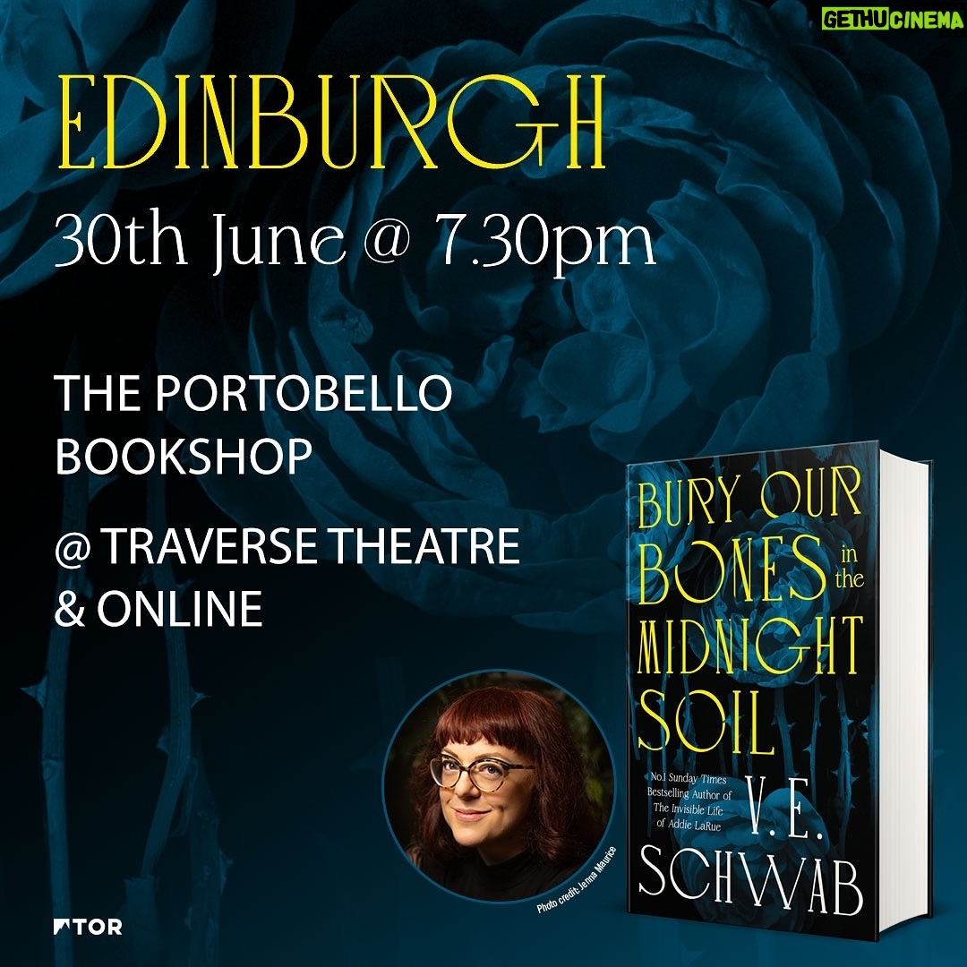 V. E. Schwab - 4.9K Likes - Are you ready to see @veschwab on tour in the UK? We’re incredibly excited to announce the dates and events to celebrate #BuryOurBonesintheMidnightSoil with you.
Grab yourself a ticket from the link in our bio now! Looking forward to seeing you there 🌹
@piccadillywaterstones @toppingsbath @oxford_waterstones @waterstonesnotts @waterstonesmcr @waterstonesyork @portybooks @torbooks