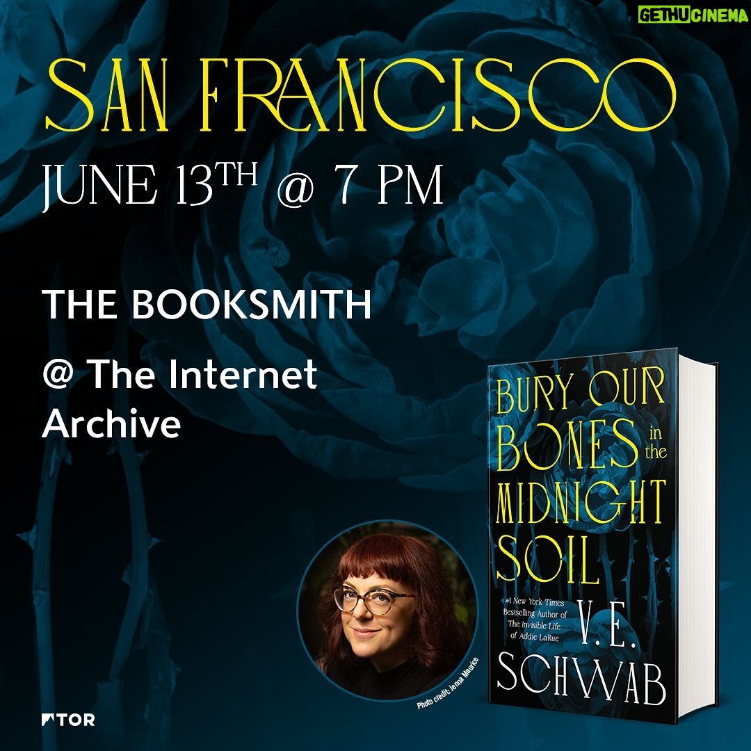 V. E. Schwab - 9.8K Likes - Who’s ready to join @veschwab on tour?! Get ready to celebrate the release of #BuryOurBonesintheMidnightSoil (@torbooks) across North America 🌹
Snag your tickets now via our link in bio and let us know where we’ll see you in the comments!
And for our UK friends… stops across the pond will be announced by @panmacmillan in January 2025. Stay tuned!
.
.
@blackbondbooks @irondogbooks @indigo @andersonsbookshop @charisbooksandmore @tatteredcoverbookstore @novelneighbor @dallasmuseumart @strandbookstore @booksmithsf @brooklinebooksmith @kingsenglishbookshop @bn_clackamas #torbooks #bookish #bookstagram #bookstagrammer #igreads #SFF #TBR #currentlyreading