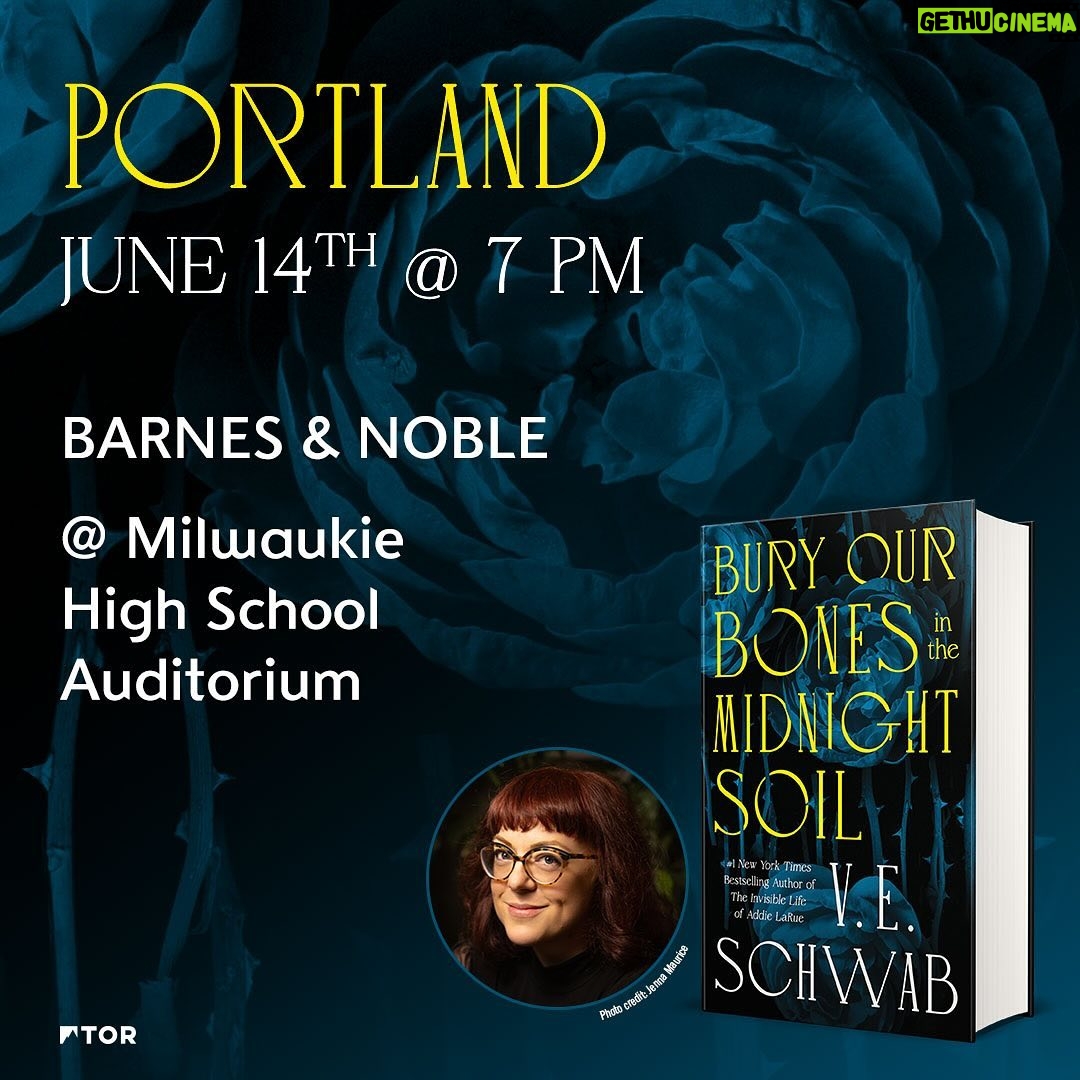 V. E. Schwab - 9.8K Likes - Who’s ready to join @veschwab on tour?! Get ready to celebrate the release of #BuryOurBonesintheMidnightSoil (@torbooks) across North America 🌹
Snag your tickets now via our link in bio and let us know where we’ll see you in the comments!
And for our UK friends… stops across the pond will be announced by @panmacmillan in January 2025. Stay tuned!
.
.
@blackbondbooks @irondogbooks @indigo @andersonsbookshop @charisbooksandmore @tatteredcoverbookstore @novelneighbor @dallasmuseumart @strandbookstore @booksmithsf @brooklinebooksmith @kingsenglishbookshop @bn_clackamas #torbooks #bookish #bookstagram #bookstagrammer #igreads #SFF #TBR #currentlyreading