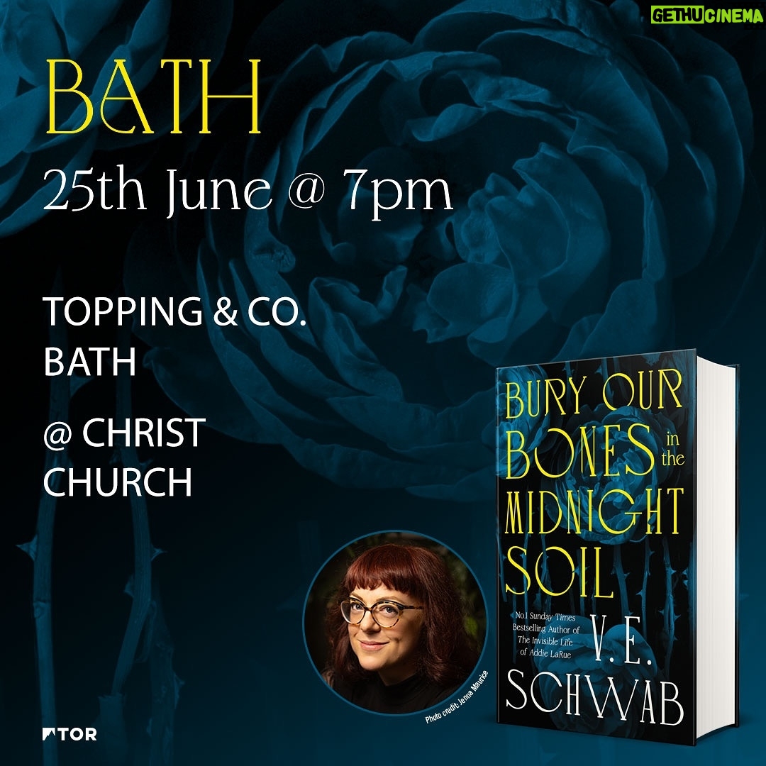 V. E. Schwab - 4.9K Likes - Are you ready to see @veschwab on tour in the UK? We’re incredibly excited to announce the dates and events to celebrate #BuryOurBonesintheMidnightSoil with you.
Grab yourself a ticket from the link in our bio now! Looking forward to seeing you there 🌹
@piccadillywaterstones @toppingsbath @oxford_waterstones @waterstonesnotts @waterstonesmcr @waterstonesyork @portybooks @torbooks