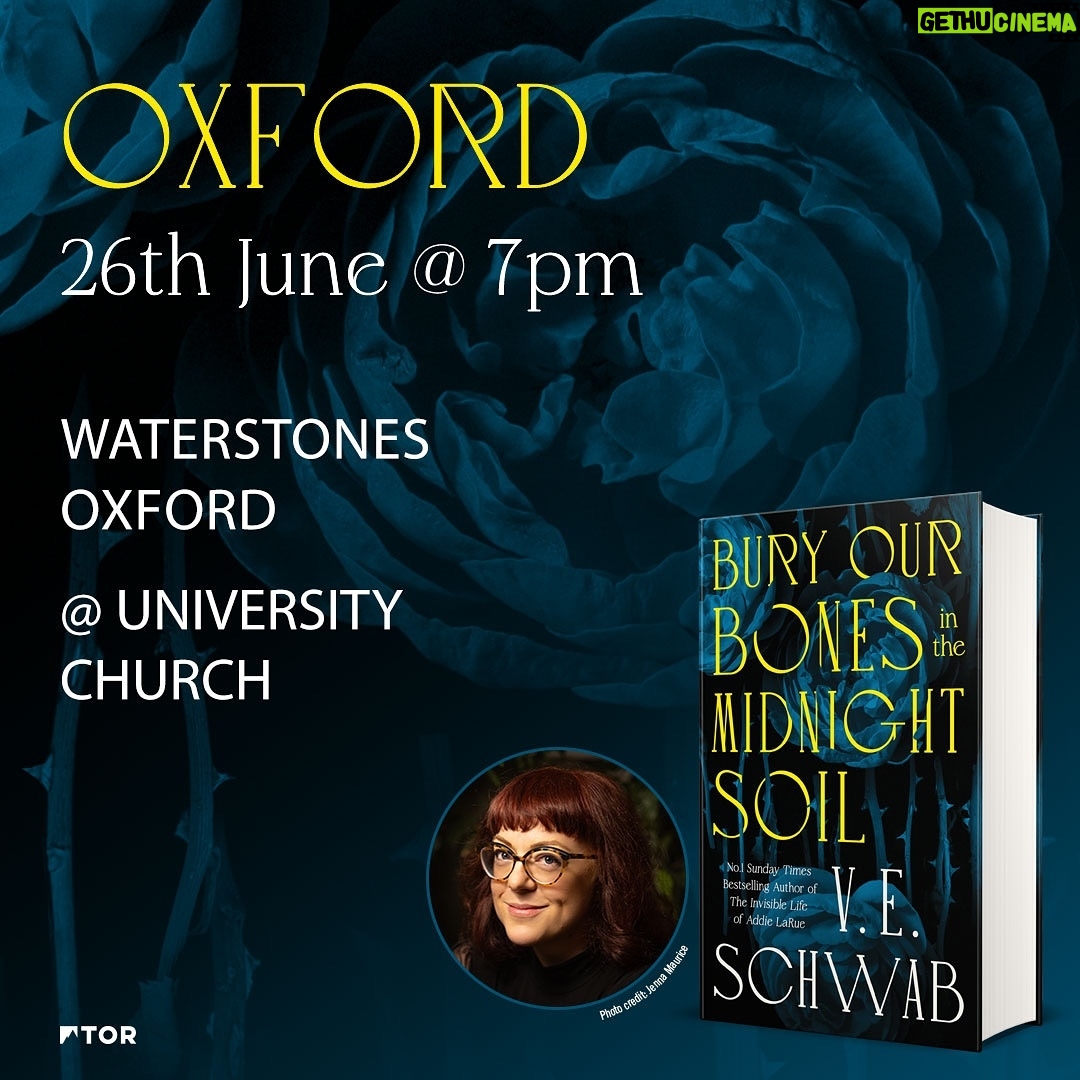 V. E. Schwab - 4.9K Likes - Are you ready to see @veschwab on tour in the UK? We’re incredibly excited to announce the dates and events to celebrate #BuryOurBonesintheMidnightSoil with you.
Grab yourself a ticket from the link in our bio now! Looking forward to seeing you there 🌹
@piccadillywaterstones @toppingsbath @oxford_waterstones @waterstonesnotts @waterstonesmcr @waterstonesyork @portybooks @torbooks