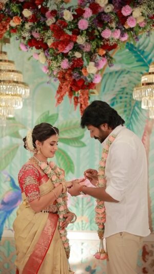 Vaishu Sundar Instagram - 13.10.2024✨

“We’ve Decided On Forever” @_vetri_vasanth_r 💍🫂

You are something I never expected in my entire life.
But by God’s grace,I have got you as someone who could never be replaced.
I have never thought that I will find someone that would touch my life so profoundly and just give me a whole new reason to breathe. I love you enough to fight for you, compromise for you, and sacrifice
myself for you if need be. Let this message be my
promise to you that I will be the best wife for you.
I am going to Love you for the rest of my entire life❤️and i am grateful for everything you have done❤️.I couldn’t have asked for a better friend. Your understanding, willingness to listen and be there for me has meant everything to me. Your friendship has been a true gift in my life and I am so grateful for it. Thank you for being such an amazing friend, for your unwavering support and for always being there for me.

I chose you guys as not my Friends ,i found my Family ! @aarthyveera @akindradevi @le_sandy67 @reshu_sandy 

Thank you everyone for all your wishes, blessings,prayers and everything ❤️ 

Thanks to everyone who are all pouring your wishes to us in social media 😍🥹😍✌🏽✌🏽

Decors :thank u so much for beautiful❤️ and colorful decors really loves more and more🥰🫂 @zigzagdecors 

Makeup : @jiyamakeupartistry 
Hairstyle : @mani_stylist_ 
Jewellery: @vrc_elite_collection 
Saree : @akshaya_meenakshi_kanchipuram 
Blouse : @kardhanadesigner_off 
Saree drapping : @pleats_drapes 
@_vetri_vasanth_r costume (@adore_inspire_me ) ❤️

Videography : @dhanush__photography thank u so much for capturing all the beautiful moments Anna ❤️🫂