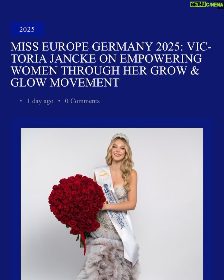 Victoria Jancke - 10K Likes - Miss Europe Germany 2025 ✨ So excited to represent my beautiful country, Germany, at this year’s @misseuropecontinentalofficial competition in Naples, Italy! 🇩🇪✨

Let’s empower women, spread the message of @grow__and_glow_women , and celebrate femininity together. 💖

Catch my interview on the last slide or via the link—can’t wait to share this journey with you all! 🌍💫

#MissEurope2025 #GrownAndGlow #EmpoweredWomen #NaplesItaly
________________________________________________
🇩🇪 Miss Europe Germany 2025 ✨So aufgeregt, mein wunderschönes Heimatland Deutschland bei der diesjährigen Miss Europe Competition in Neapel, Italien, zu repräsentieren! 🇩🇪✨

Lasst uns Frauen empowern, die Botschaft von @grow__and_glow_women verbreiten und gemeinsam die Weiblichkeit feiern. 💖

Schaut euch mein Interview auf der letzten Folie oder über den Link an – ich kann es kaum erwarten, diese Reise mit euch zu teilen! 🌍💫

#MissEurope2025 #GrownAndGlow #EmpoweredWomen #NapoliItalien