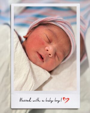 Vidhya Instagram - Blessed with a baby boy!🩵