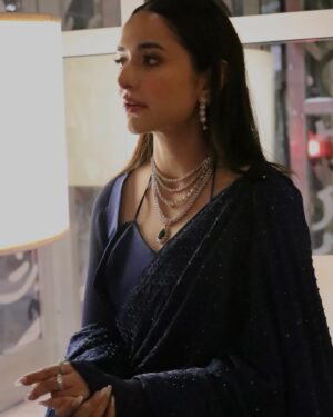 Yumna Zaidi Instagram - Find me in the mid-night blue sky 🌌 

@styledbyhafsa 
@lulusarstudio 
@mahrukh.akuly.jewelry 
@az_capture_crew 
@sarahaasif