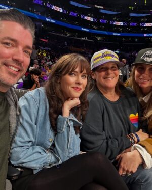 Zooey Deschanel Instagram - Baby’s first basketball game (me I’m the baby)