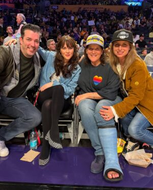 Zooey Deschanel Instagram - Baby’s first basketball game (me I’m the baby)