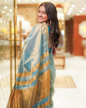Aarohi Patel Instagram - Sarees make me the happiest 🥹🙌🏻
Stylist - @styleitwithniki
Assisted by - @__sakshirangwani
Saree - @eternitybysakshi
Jewellery - @p.c.chandrajewellers
Clicked by @badal_patel52 @chiragpanchal__
Put together by @kalakarassemble