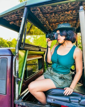Aarya Maya Instagram - Yala National Park , Srilanka 🏞️
As the first rays of sunlight pierce through the dense foliage, Yala National Park comes alive with the sights and sounds of the wild. A morning safari here is an unforgettable adventure, where golden light bathes the vast landscapes, and the air is filled with the calls of exotic birds.