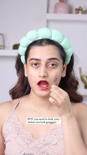 Aashi Adani Instagram - Peel off makeup is my new jam because I love the look of stained lips and brows   fresh skin! ☺️ Would you try this routine? 🫣