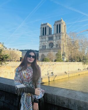 Aathmika Instagram - A Paris Adventure : A Dream come true 
To the most enchanting solo trip to Paris, and I can’t help but reflect on the unforgettable moments that made this city feel like a dream.
 The Eiffel Tower, standing tall and majestic, there’s something truly magical about seeing it in person, especially as the city lights up in the evening. It’s one of those moments where you feel small in the best way possible—reminded of how vast and beautiful the world is.
The Louvre Museum was like a time travel to the past, Walking through its galleries,  felt immersed in history, culture, and some of the most iconic works of art the world has ever known. The Mona Lisa, of course, i missed it cause of the long queue waiting 😅 Should I regret it ??? Naahhh 
  A true love affair comes with Parisian chocolates and pastries. For some reason I never ate croissant 🥐 being in Paris… hmmm not guilty!! 
  The Shakespeare and Company bookstore was like stepping into a literary dream. For me it was like visiting my favourite movie scenes “ Before sunset “, it was the perfect place to lose track of time.
 Notre-Dame Cathedral standing in awe before its gothic beauty, I was reminded of the history and resilience this city holds. So grateful to have witnessed its grandeur.
But let’s not forget the freezing cold! The winter chill had my face going numb, but somehow, that only made the whole adventure more exhilarating. It was one of those moments where you embrace the cold, knowing it’s all part of the experience.
From the art to the culture, the energy of the city was absolutely captivating. Paris, with its charm, elegance, and endless surprises, will always have a special place in my heart. It’s a city that invites you to explore, appreciate, and simply be. 
Paris truly is a finesse in art, food, culture, music, and intellect 🫶🏼
#ParisAdventures #SoloTravel #EiffelTower #LouvreMuseum #ShakespeareAndCompany #NotreDame #WinterInParis #ParisianCulture #ArtAndChocolate #Wanderlust #Travel