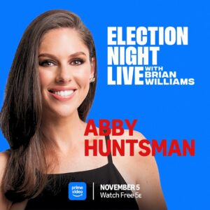Abby Huntsman Instagram - Life has been focused on family and kiddos, but couldn’t pass up the opportunity to make history with Amazon alongside Brian Williams and some of the very best political junkies and journalists. Come join us @primevideo Election Night Tuesday Nov. 5 at 5pm ET. Let’s make history together! 🇺🇸 #ElectionNightLive