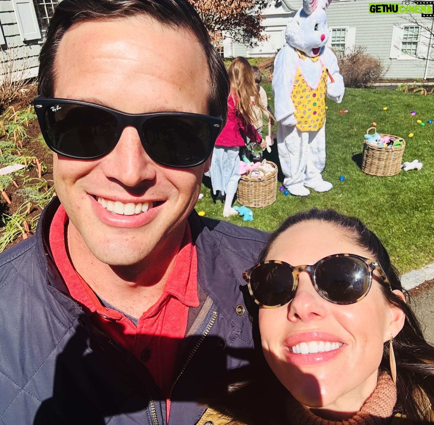 Abby Huntsman - 2.3K Likes - One day soon we won’t be able to get away with oversized bows and cheesy photos but for now I’ll hold on hard to it. Hopping into Easter Weekend with our favs 🐕 🥕 🐰