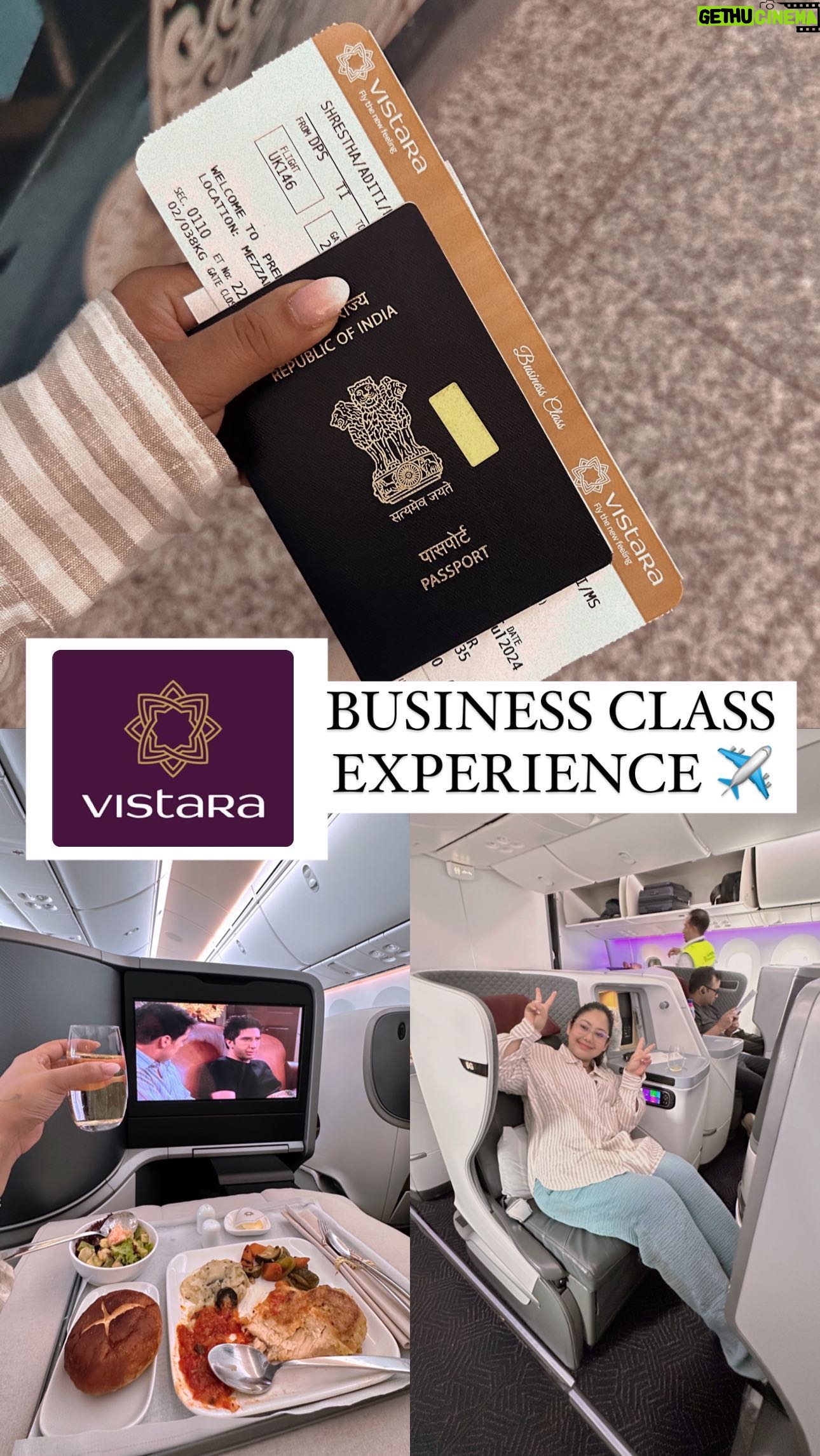 Aditi Shrestha - 7.3K Likes - what a pleasant upgrade feels like 🥂
@vistara business class was truly a delight! #notspon