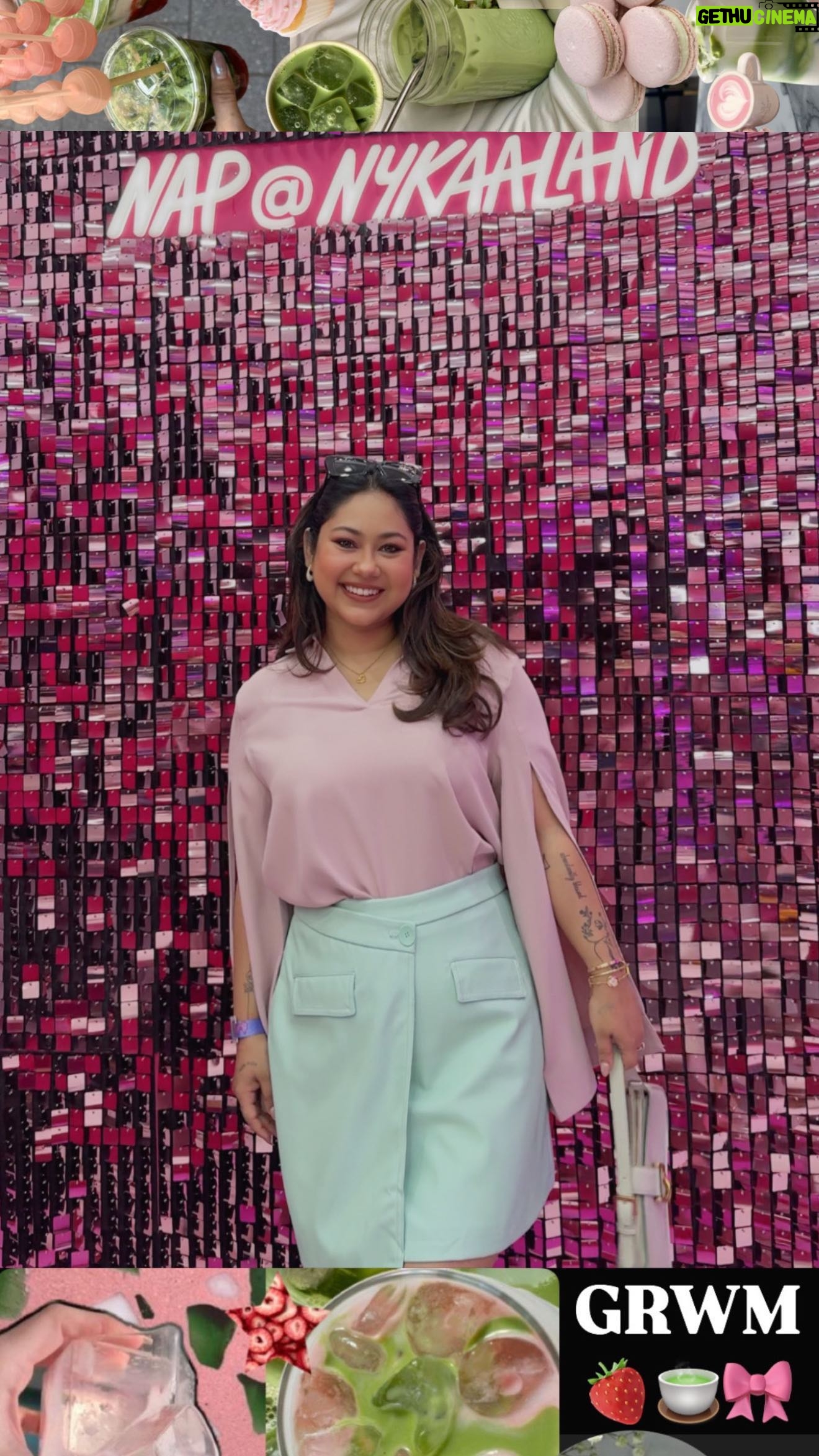 Aditi Shrestha - 10.1K Likes - when you match your matcha 🍓🍵🎀
top @veromodaindia
skirt @tokyo_talkies
bag @charleskeithofficial
shoes @nike
earrings @shopjadestudio
#grwm #nykaaland