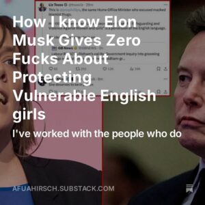Afua Hirsch Instagram - After a lifetime of deep interest, knowledge and concern about protecting vulnerable women and girls in England, I think #ElonMusk might have finally got this one wrong 
👀

Link in bio 
#Protectchildren
#Protectdemocracy
#Stopweaponisingsexualviolence