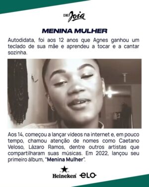 Agnes Nunes Instagram - Um breve passeio pela trajetória de Agnes Nunes (@agnesnunes), a dona da voz que ecoará pelo Cine Joia no dia 1 de fevereiro, no show de lançamento do àlbum “O Amor e Suas Variáveis”, com abertura de Mari Froes (@froesmari)! 💎

🎟️ Garanta seu ingresso pelo link na bio.