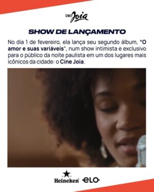 Agnes Nunes Instagram - Um breve passeio pela trajetória de Agnes Nunes (@agnesnunes), a dona da voz que ecoará pelo Cine Joia no dia 1 de fevereiro, no show de lançamento do àlbum “O Amor e Suas Variáveis”, com abertura de Mari Froes (@froesmari)! 💎

🎟️ Garanta seu ingresso pelo link na bio.