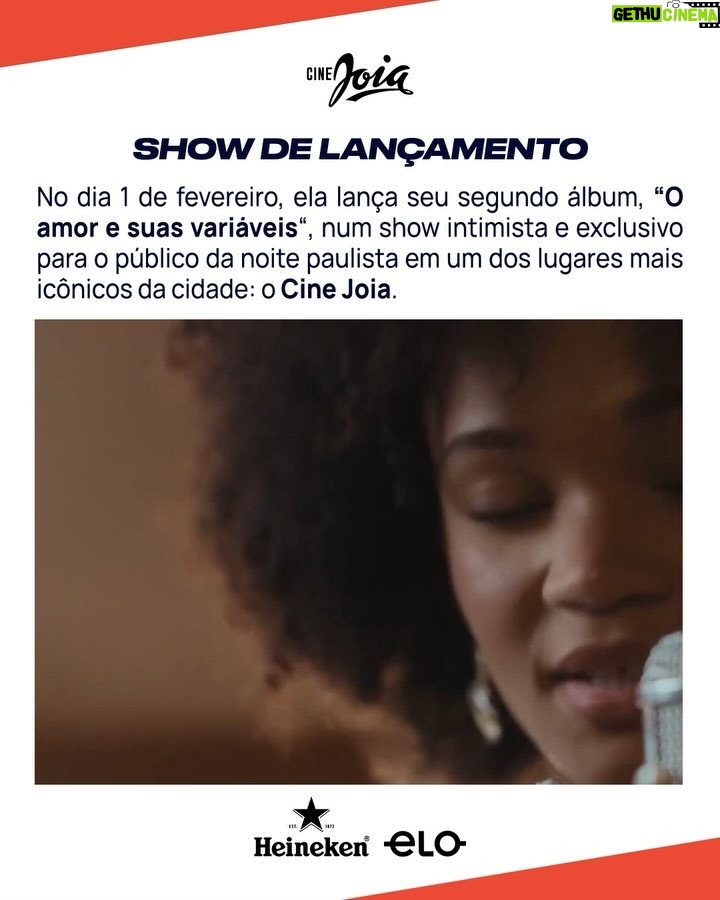 Agnes Nunes - 4.7K Likes - Um breve passeio pela trajetória de Agnes Nunes (@agnesnunes), a dona da voz que ecoará pelo Cine Joia no dia 1 de fevereiro, no show de lançamento do àlbum “O Amor e Suas Variáveis”, com abertura de Mari Froes (@froesmari)! 💎
🎟️ Garanta seu ingresso pelo link na bio.