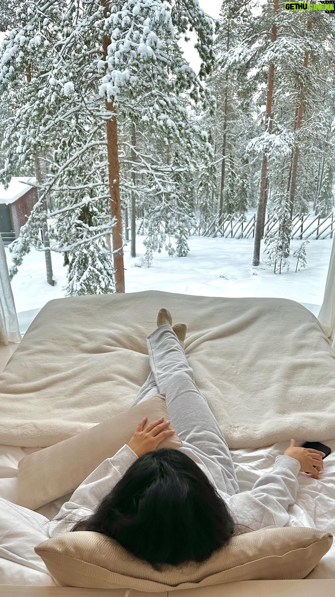 Aisha Zafar Khan - 13.3K Likes - Cozy in bed, watching the snow fall over the trees ❄️🌨️🌲☃️
.
.
.
#winterwonderland #snowday #cozyvibes