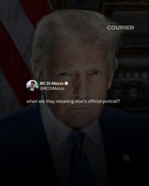 Akilah Hughes Instagram - Donald Trump’s official portrait doesn’t look like the traditional presidential portrait; the internet took notice 💀

Follow @couriernewsroom for more.