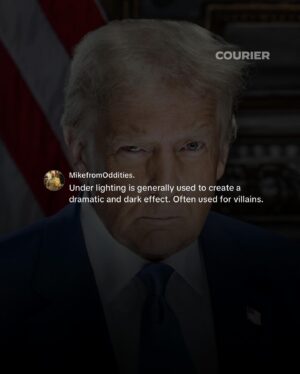 Akilah Hughes Instagram - Donald Trump’s official portrait doesn’t look like the traditional presidential portrait; the internet took notice 💀

Follow @couriernewsroom for more.