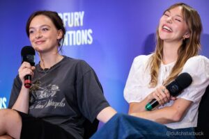 Amalia Holm Bjelke Instagram - Thank you #Switches for bringing us together from wide and far! Your Raylla Captains salute you!! What a time we had at @starfuryevents Witchbomb in London this August 🥺 my tv-wife @taylor.hickson always making me feel like the funniest 💖🩷💖🩷 @motherlandtv