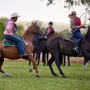 Amber Marshall Instagram - Polocross… my new favourite horse sport. 

We had SO MUCH fun learning all about Polocross today. They first put Shawn and I on the same team since they didn’t want to cause a stir with us playing against each other, but let me tell you… it was a blast playing defensive against him. Our competitive nature came out, but in the best way!! I haven’t seen Shawn smile that big in a while! He picked up on the game so fast!

Shawn got to ride my little Herbie for the game, since that horse is a star in the position he was playing. I switched to the most wonderful mare Lily, whose speed and determination was perfect in the defensive spot. 

Anyone know a good polocross teacher near Calgary? I think we are hooked. 😉

#AMarshallDownUnder
#GlobeTrottingWithTheStars
@globetrotting.com.au