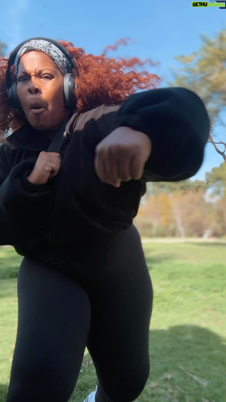 Amber Riley - 41.9K Likes - How I was feelin after my workout today! Tired! Also learned, you can’t ♿️ walk on grass. I almost busted my ass 🤣 yall see I was about to get into it and that right food said ABSOLUTELY NOT 🤣😭