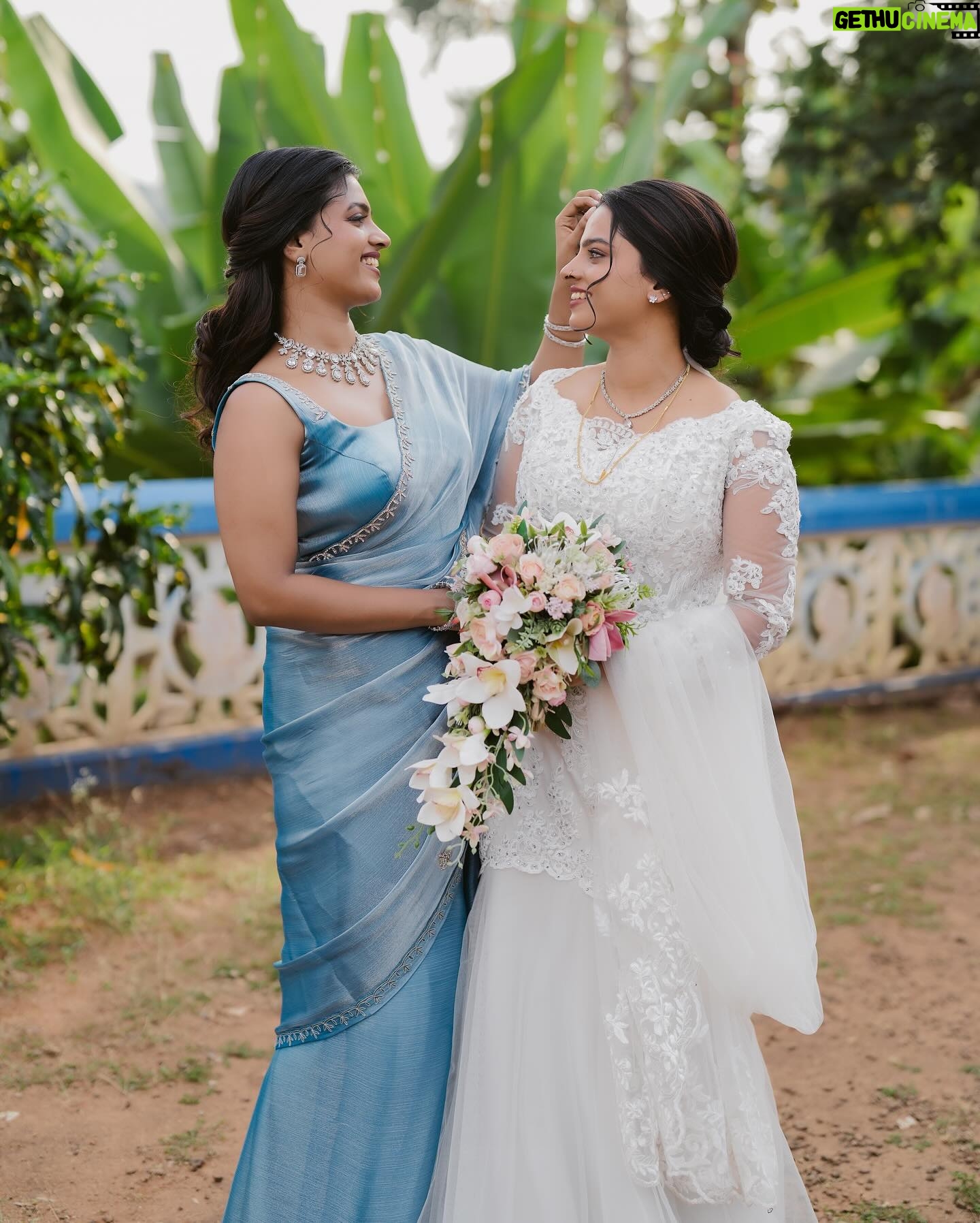 Amrutha Saju - 41K Likes - Finally! My sister has turned into a beautiful bride! I can’t believe she has grown up so fast. I still remember her tiny little face, calling me Ammu all the time, asking me this and that. Our little fights, the tears, and the happiness.Everything feels like just yesterday. And now, all of a sudden, she stands before me, a grown, mature woman, stepping into a new life with her love🤍
With her wedding, we celebrate her new journey and also welcome a new member into our family
All my blessings to my sweet little one and her husband🤍 @aparna__alappattu_ & @su_tt_uz