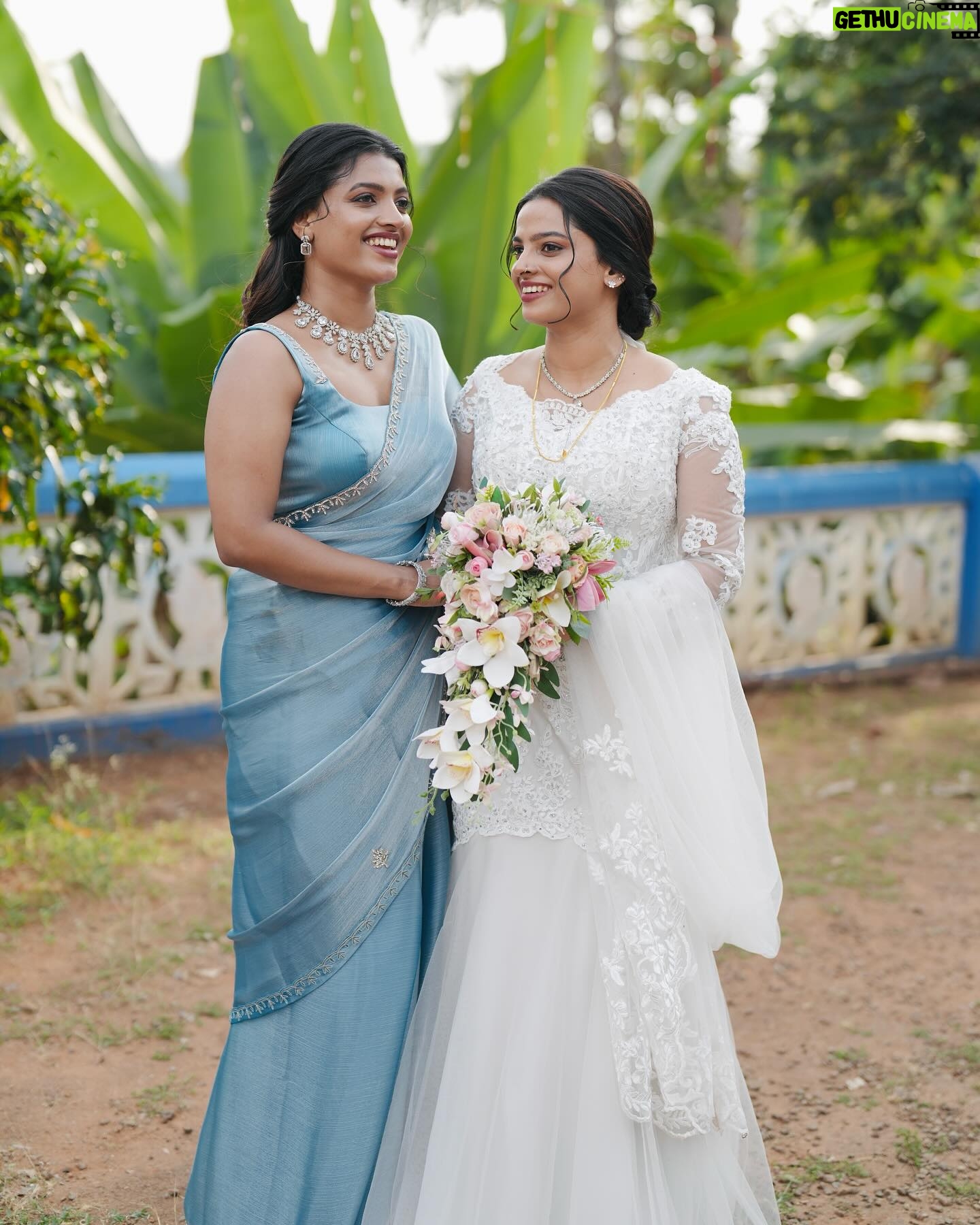 Amrutha Saju - 41K Likes - Finally! My sister has turned into a beautiful bride! I can’t believe she has grown up so fast. I still remember her tiny little face, calling me Ammu all the time, asking me this and that. Our little fights, the tears, and the happiness.Everything feels like just yesterday. And now, all of a sudden, she stands before me, a grown, mature woman, stepping into a new life with her love🤍
With her wedding, we celebrate her new journey and also welcome a new member into our family
All my blessings to my sweet little one and her husband🤍 @aparna__alappattu_ & @su_tt_uz