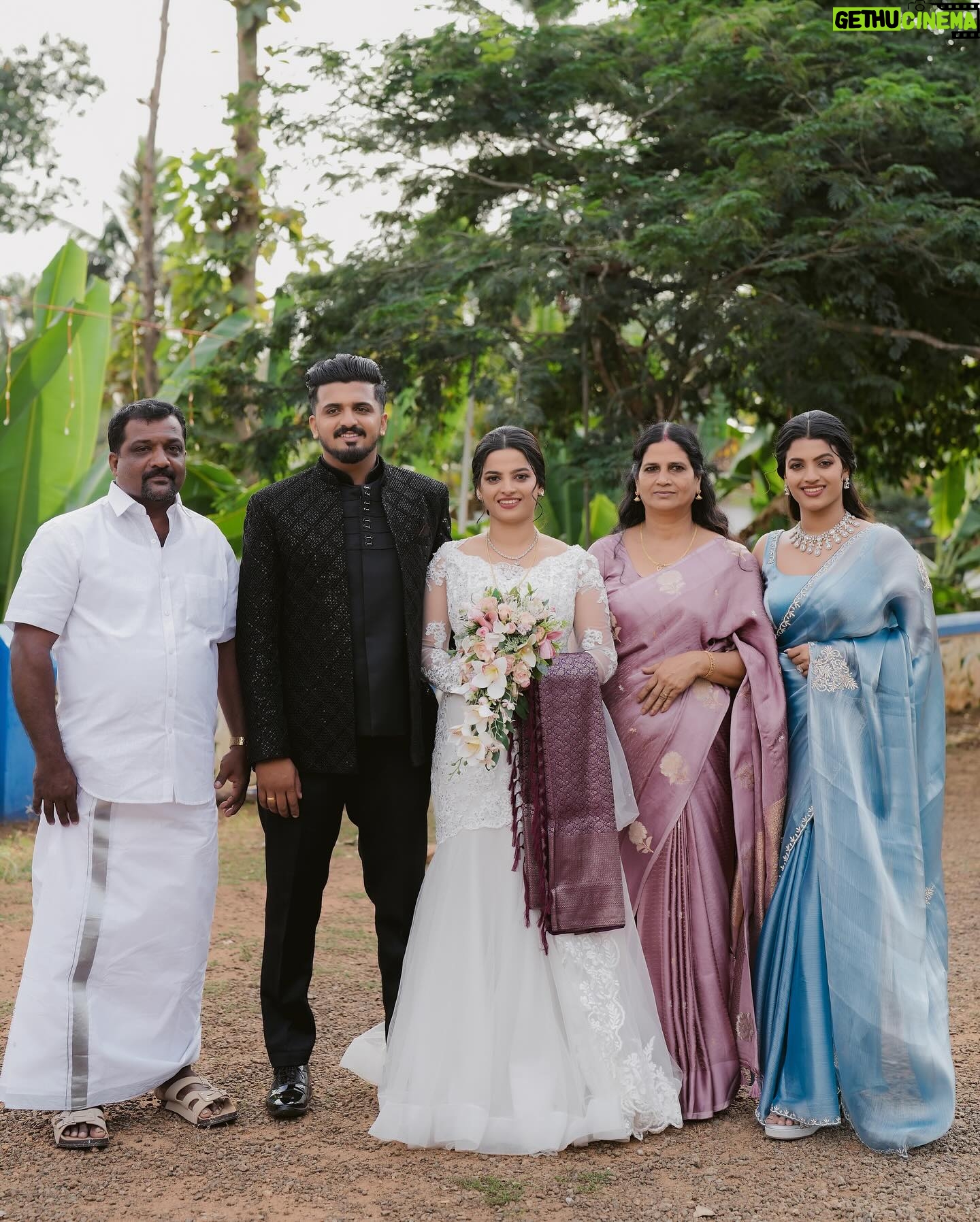 Amrutha Saju - 41K Likes - Finally! My sister has turned into a beautiful bride! I can’t believe she has grown up so fast. I still remember her tiny little face, calling me Ammu all the time, asking me this and that. Our little fights, the tears, and the happiness.Everything feels like just yesterday. And now, all of a sudden, she stands before me, a grown, mature woman, stepping into a new life with her love🤍
With her wedding, we celebrate her new journey and also welcome a new member into our family
All my blessings to my sweet little one and her husband🤍 @aparna__alappattu_ & @su_tt_uz