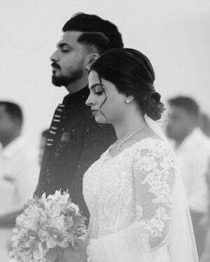 Amrutha Saju Instagram - Finally! My sister has turned into a beautiful bride! I can’t believe she has grown up so fast. I still remember her tiny little face, calling me Ammu all the time, asking me this and that. Our little fights, the tears, and the happiness.Everything feels like just yesterday. And now, all of a sudden, she stands before me, a grown, mature woman, stepping into a new life with her love🤍

With her wedding, we celebrate her new journey and also welcome a new member into our family 

All my blessings to my sweet little one and her husband🤍 @aparna__alappattu_ & @su_tt_uz