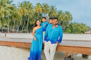 Amulya Instagram - A happy and peaceful family is truly a blessing 🧿 💙  Happy valentines Day to my valentine 💙
@jagdishrchandra @atharv.aadhav  Thank you @tours_i_go_holiday  for arranging these lovely memories 💙