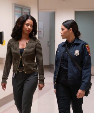 Angel Parker Instagram - Back on @therookieabc this week and next. Cheers to that!🥂 Set in LA. FILMED IN LA. #stayinLA With some of GOATs, including the sweetest and coolest @jennadewan ♥️