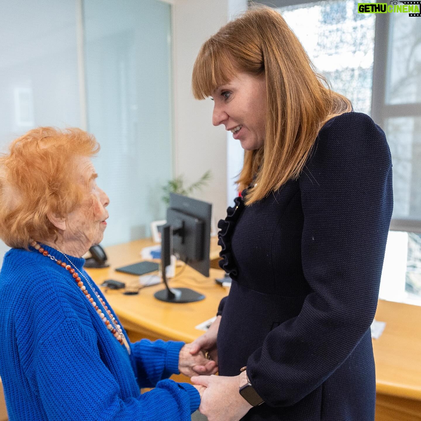 Angela Rayner - 2.3K Likes - It was truly an honour to meet Eve Kugler BEM , a survivor of the Holocaust and hear her extraordinary story.
Her words were powerful and a reminder that it’s not enough to just remember — we also need to have the courage to stand up against racism and hatred in all its forms.
#HMD2025 #holocaustsurvivor #holocaustmemorialday