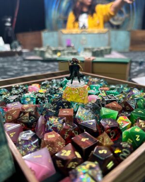 Anjali Bhimani Instagram - Sending love to all in Exandria today as our beloved Bell’s Hells finish their epic journey, and @critical_role celebrate ten years of making true magic. Flashing back to happier times for the Crown Keepers, knowing that the sacrifices they made sent our beloved Dorian on his journey with them, and what a story they have woven through this whole campaign. Fy’ra Rai is with you, friends… stay in the light. And Long Live the Glitter $hitter.

#criticalrole #critters #dnd #ttrpg #dungeonsanddragons #exandriaunlimited #anjalibhimani #mattmercer #aabriaiyengar #aimeecarrero #ericalindbeck