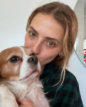 Anna Collins Instagram - This morning I had to say goodbye to my baby, my soul dog, my everything. You came into my life when I needed you the most. Words can’t describe the way my heart is broken into a million pieces. Fred I love you, thank you for raising me, taking me through my 20’s, being there for me through everything. I’m holding your love with me forever. You were and are my healer and my guardian angel. Thank you for looking out for me and teaching me unconditional love. Hold your furry friends extra tight for me tonight. I love you Fred forever forever forever and always. 🤍 🌈