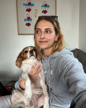 Anna Collins Instagram - This morning I had to say goodbye to my baby, my soul dog, my everything. You came into my life when I needed you the most. Words can’t describe the way my heart is broken into a million pieces. Fred I love you, thank you for raising me, taking me through my 20’s, being there for me through everything. I’m holding your love with me forever. You were and are my healer and my guardian angel. Thank you for looking out for me and teaching me unconditional love. Hold your furry friends extra tight for me tonight. I love you Fred forever forever forever and always. 🤍 🌈