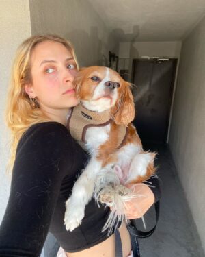 Anna Collins Instagram - This morning I had to say goodbye to my baby, my soul dog, my everything. You came into my life when I needed you the most. Words can’t describe the way my heart is broken into a million pieces. Fred I love you, thank you for raising me, taking me through my 20’s, being there for me through everything. I’m holding your love with me forever. You were and are my healer and my guardian angel. Thank you for looking out for me and teaching me unconditional love. Hold your furry friends extra tight for me tonight. I love you Fred forever forever forever and always. 🤍 🌈