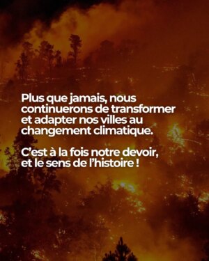 Anne Hidalgo Instagram - Donald Trump vient d’annoncer, comme il l’avait déjà fait en 2017, la sortie des Etats-Unis des Accords de Paris sur le climat.

Alors que nous en célèbrerons le 10e anniversaire cette année, cette décision est une très mauvaise nouvelle pour la planète !

Je le dis avec force aux défenseuses et défenseurs du climat : ne lâchons rien face aux climatosceptiques !

Vous pourrez toujours compter sur Paris et sur les villes pour résister et tenir bon ! 

Nous ne manquerons jamais de courage et de détermination.

Plus que jamais, nous continuerons de transformer et adapter nos villes au changement climatique.

C’est à la fois notre devoir, et le sens de l’histoire !
