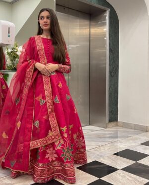 Anoosheh Rania Khan Instagram - ✨❤️

Dress by: @royal_deseo_by_sn 
Khussa by: @khussadarbar 
.
.
.
.
.
.
.
#explore #instagram #eid2023 #festival #gorgeousinpink