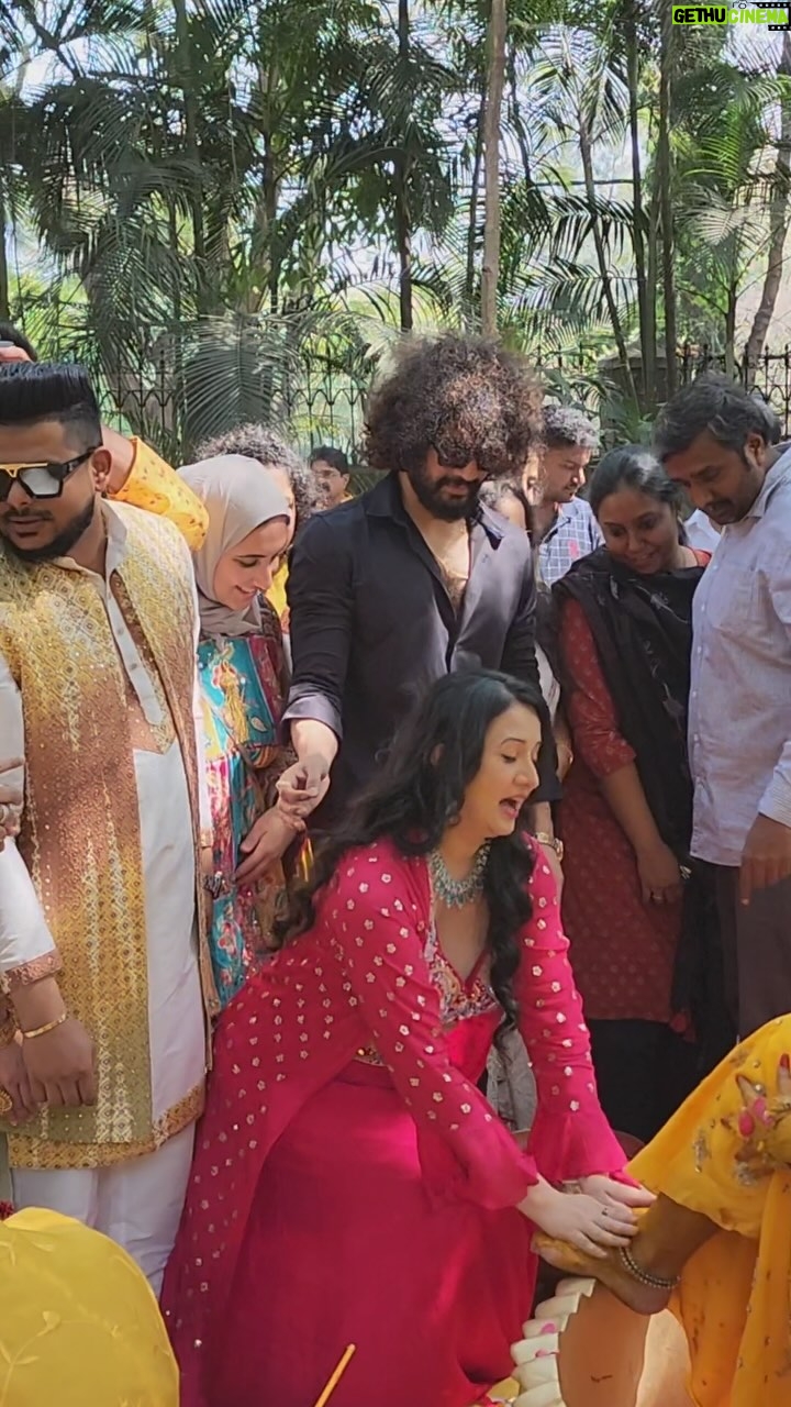 Anu Prabhakar - 21K Likes - That was one amazing Haldi and mehendi function of our sweethearts #Soundarya and #Rushab .
Congratulations #Jayamala Amma 🥰
Loved every bit of this event with my favourite people @anu.p.mukherjee ma @priyanka_upendra maam @shruthi__krishnaa Amma @sudharanigovardhan maam and @malavikaavinash maam ♥️ Girijamma Bharathi Amma and many more gorgeous ladies and not to miss my cutie pie @bhuvann_ponnannaa_official 🥰
Thankyou @flyrobebangalore_malleshwaram for this super cute outfit . The second wedding I was attending in my postpartum and just loved the outfit 😍
Hair by @hairblooms_by_ashwini
Jewellery @beadedtreasuresjewelry