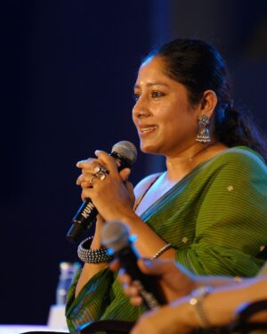 Anumol Instagram - Honored to be one of the speakers at the Leadership Conclave organized by Madhyamam and St. Teresa’s College, Ernakulam.

It was amazing to see so many women dreaming big and striving to make their mark! Best wishes to you all—and as I said, be kind and compassionate. ❤️

It was also an absolute pleasure sharing the stage with Aswathy Gigi ma’am and Sherly Regimon ma’am—women who have built their own success stories and continue to inspire.

Thank you, Madhyamam and St. Teresa’s, for having me! Grateful for the experience and all the incredible energy in the room.

Captured by @ajmal_photography_ 
Saree @mohinithestore