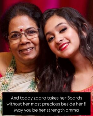 Archana Chandhoke Instagram - Amma - that’s what zaara called her naani from the time she learnt to speak. 
I was always mummy or achuma !! 
Amma was synonymous for Amma !!

It’s less than a month since Amma left us and zaara has to write her most critical life changing XII board exams. Zaara hasn’t been too vocal about the grief of losing her most precious and most significant relationship on the planet - maybe her way of dealing with her grief - But I know for a fact that this is so tough for a 17 year old! 

Fighting my pain has been challenging for me too and I haven’t given my best to my lil girl or the family or my home in the last month too!! 

But whenever I have fallen short, amma has been there to fill it with her all! This time too, I firmly believe Amma won’t let go of her little girl … take care of her Amma !! I know you got her !
