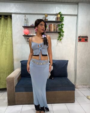 Bhavika Katariya Instagram - Feels like a mermaid🫣
Outfit: @myluluandsky 

#outfitinspiration #outfitoftheday #bluecoord #virtualstylist #styleinspo #fashionstyle #fashiongram #styleinspiration