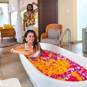 Bhavini Purohit Instagram - Soaking in love and petals in the heart of Lombok! ♥️
Location : @thekayanabeachlombok

Amazon Great Republic Day Sale is now live from 13th-19th January .
Get minimum 50%-80% off on 1500  top brands | Same day delivery on 4 Lakh  styles | Easy Returns #ad 
#AmazonGreatRepublicDaySale #AmazonFashion  #ad#getstyledwithamazon #AmazonGreatPrices #AmazonExcitingDeals #PrimeEarlyAccess #getextradiscountwithprime
