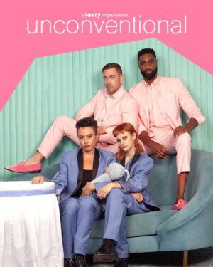 Briana Venskus Instagram - Meet the Unconventional crew: Siblings Noah (Kit Williamson) and Margot (Aubrey Shea) have big plans and bigger personalities. Dan (James Bland) and Eliza (Briana Venskus) work to keep things steady. Dell (Laith Ashley) is as hardworking as he is handsome, while Arthur (Willam Belli) loves to stir things up.

Stream Unconventional Feb 11 on Revry!

#UnconventionalSeries #Revry #Unconventional #kitwilliamson #aubreypeeples #brianavenskus #jamesbland #laithashley #revryoriginal #newseries #lgbtqseries #streamqueer #freequeertv